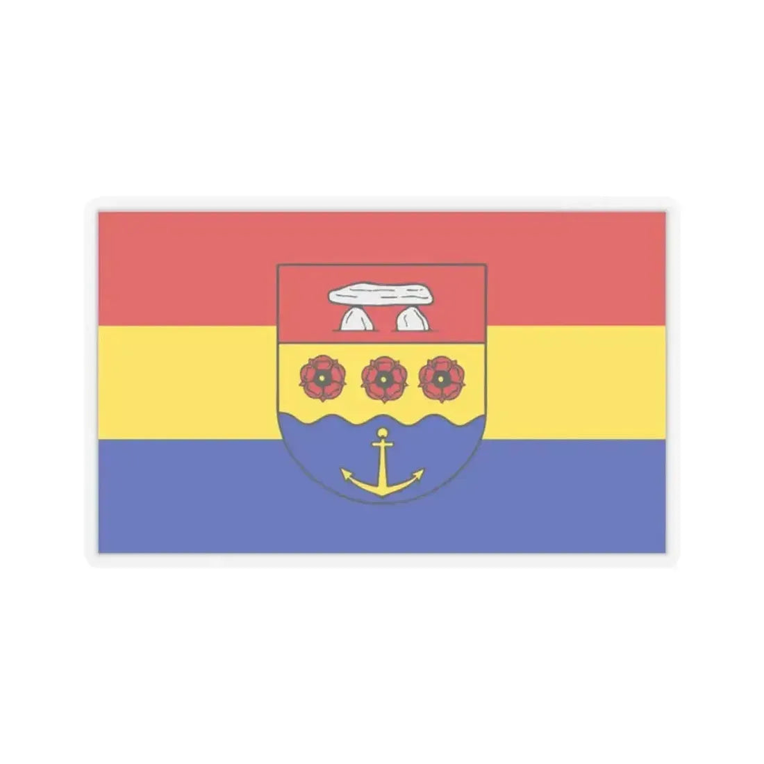 Flag of Emsland Germany - STICKER Vinyl Kiss-Cut Decal 2 Inch Transparent - The Sticker Space