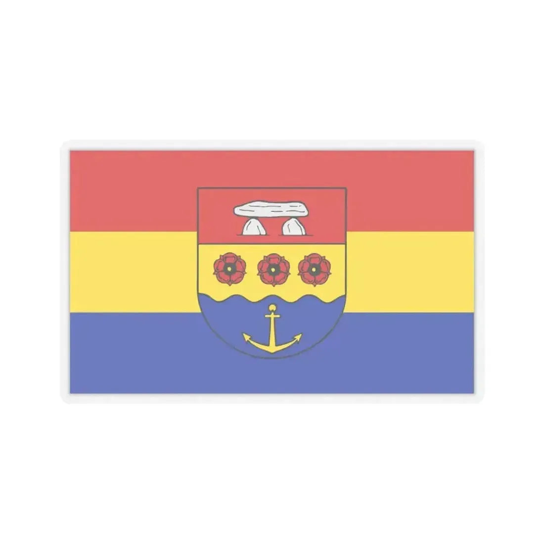 Flag of Emsland Germany - STICKER Vinyl Kiss-Cut Decal 3 Inch Transparent - The Sticker Space
