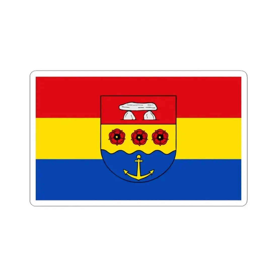 Flag of Emsland Germany - STICKER Vinyl Kiss-Cut Decal 3 Inch White - The Sticker Space
