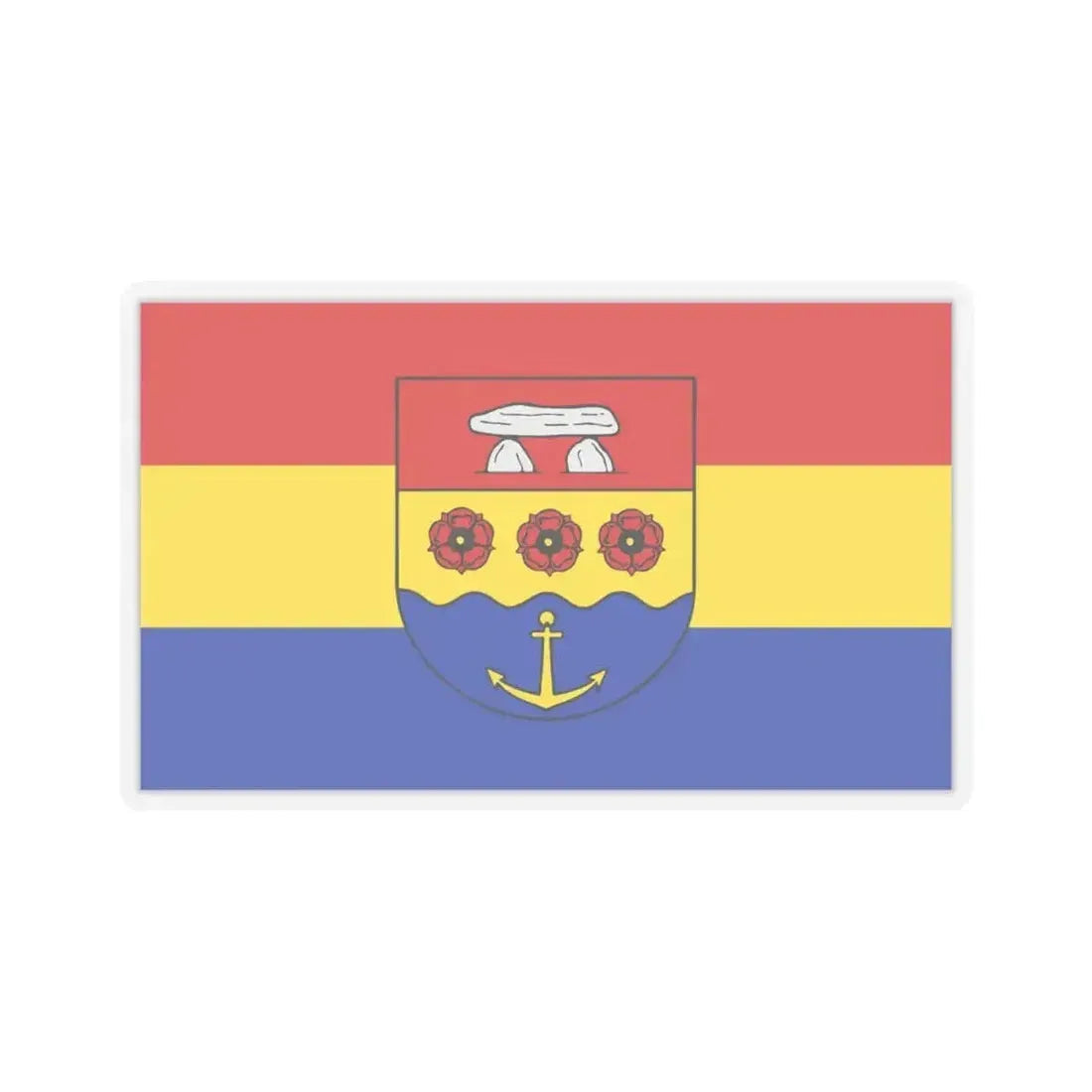 Flag of Emsland Germany - STICKER Vinyl Kiss-Cut Decal 4 Inch Transparent - The Sticker Space