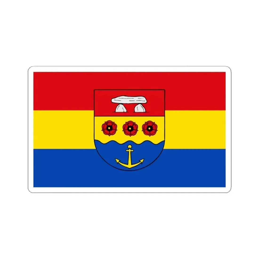 Flag of Emsland Germany - STICKER Vinyl Kiss-Cut Decal 4 Inch White - The Sticker Space