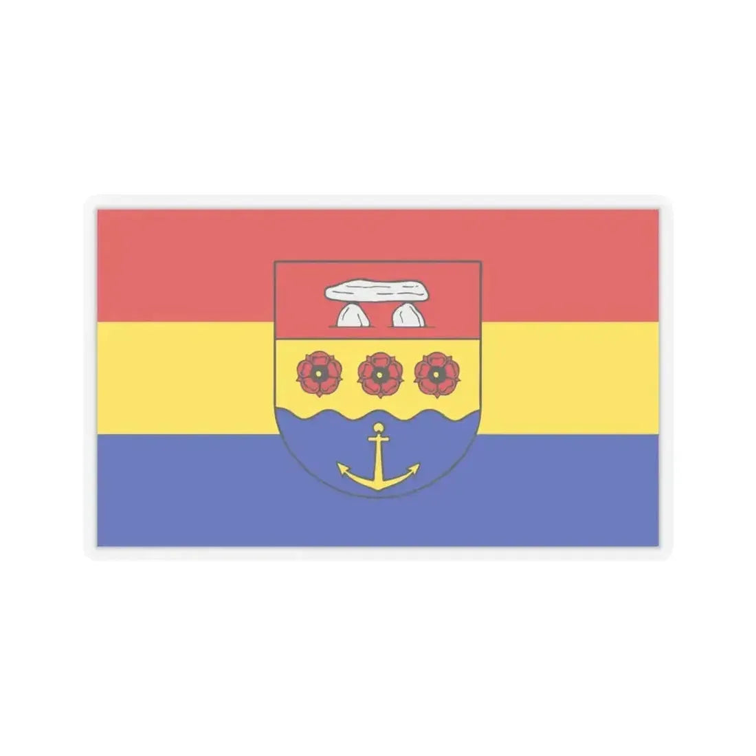 Flag of Emsland Germany - STICKER Vinyl Kiss-Cut Decal 6 Inch Transparent - The Sticker Space