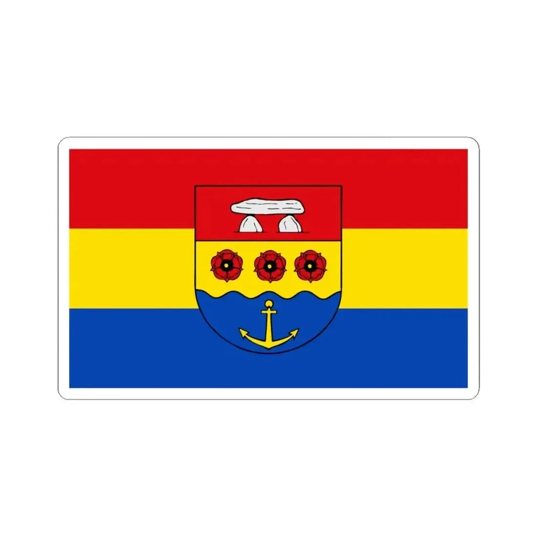 Flag of Emsland Germany - STICKER Vinyl Kiss-Cut Decal 6 Inch White - The Sticker Space