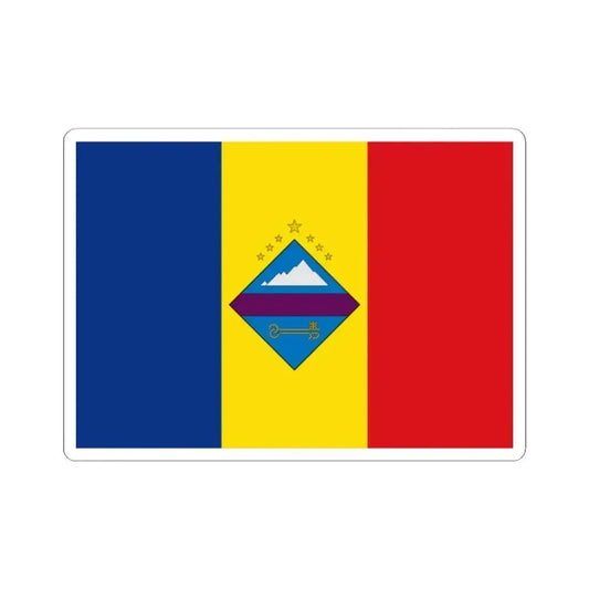 Flag of Encamp (Andorra) STICKER Vinyl Kiss-Cut Decal 2 Inch White - The Sticker Space