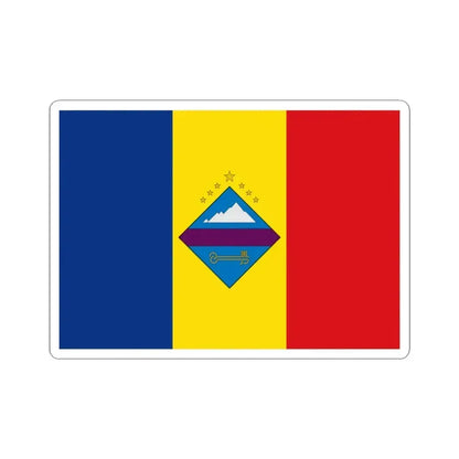 Flag of Encamp (Andorra) STICKER Vinyl Kiss-Cut Decal 3 Inch White - The Sticker Space