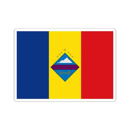 Flag of Encamp (Andorra) STICKER Vinyl Kiss-Cut Decal 4 Inch White - The Sticker Space