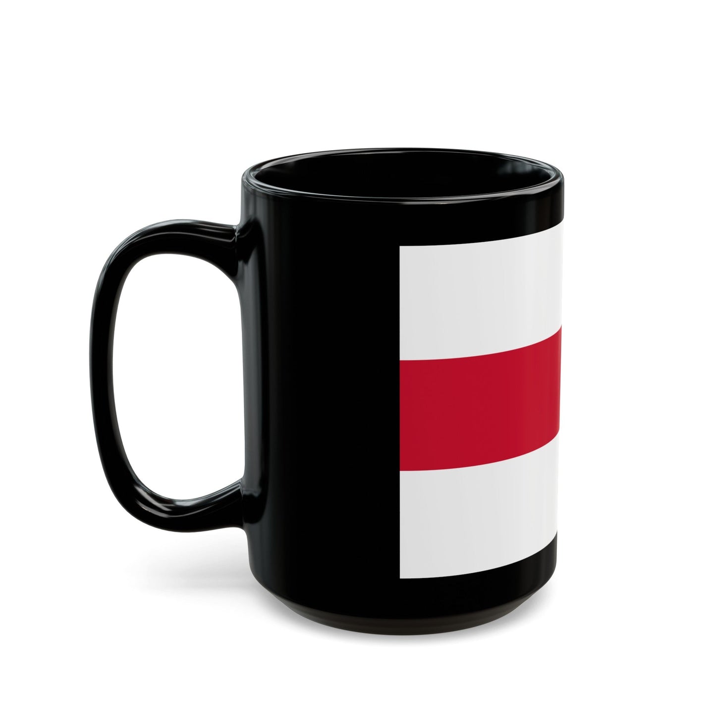 Flag of Enschede the largest city of the Twente region and the province of Overijssel Netherlands - Black Coffee Mug-The Sticker Space