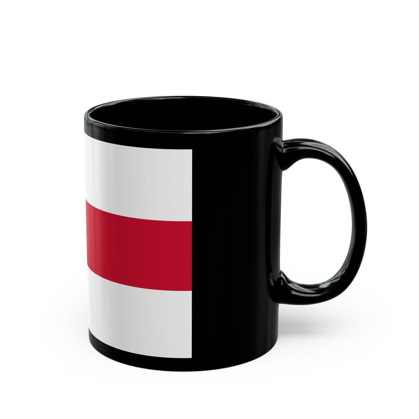 Flag of Enschede the largest city of the Twente region and the province of Overijssel Netherlands - Black Coffee Mug-The Sticker Space