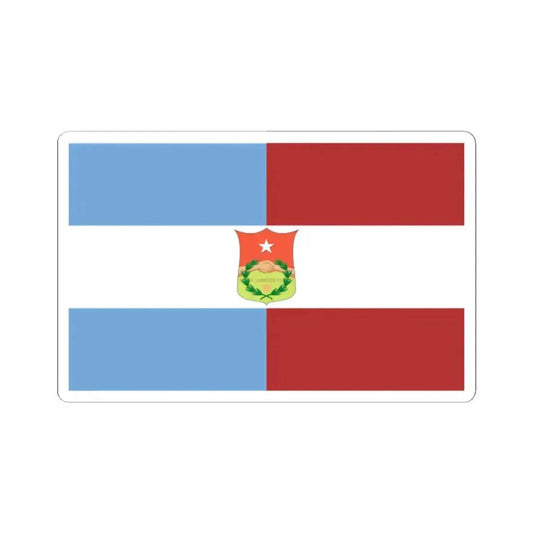 Flag of Entre Rios 1833-1853 with arms (Argentina) STICKER Vinyl Kiss-Cut Decal 2 Inch White - The Sticker Space