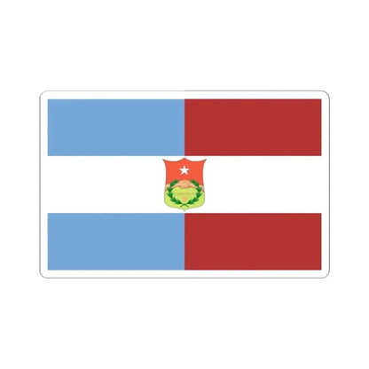 Flag of Entre Rios 1833-1853 with arms (Argentina) STICKER Vinyl Kiss-Cut Decal 3 Inch White - The Sticker Space