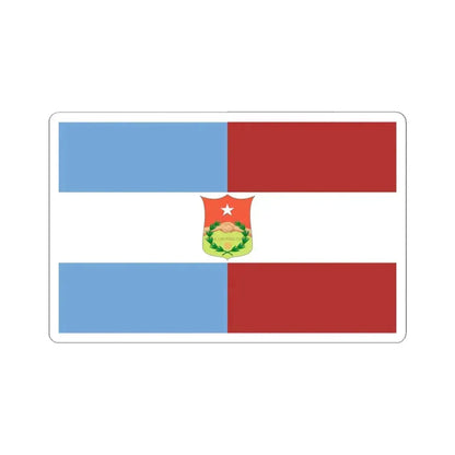 Flag of Entre Rios 1833-1853 with arms (Argentina) STICKER Vinyl Kiss-Cut Decal 6 Inch White - The Sticker Space