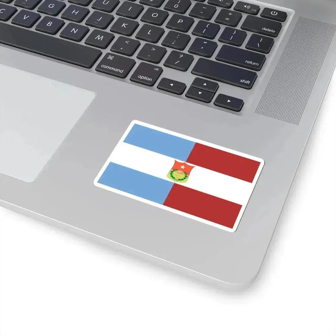 Flag of Entre Rios 1833-1853 with arms (Argentina) STICKER Vinyl Kiss-Cut Decal - The Sticker Space