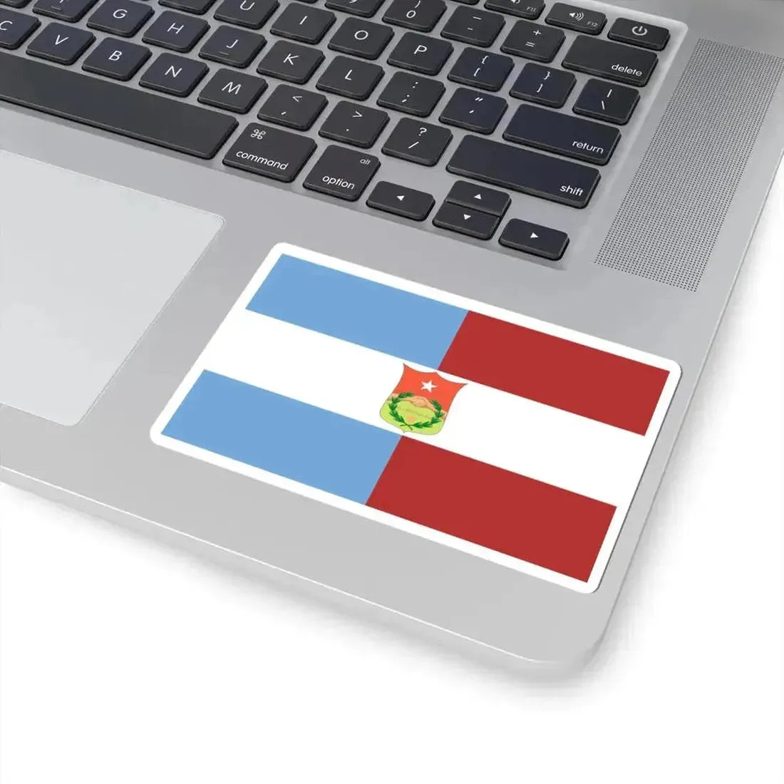 Flag of Entre Rios 1833-1853 with arms (Argentina) STICKER Vinyl Kiss-Cut Decal - The Sticker Space