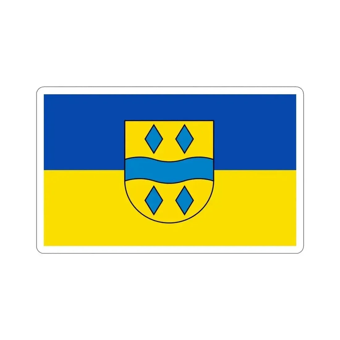 Flag of Enzkreis Germany STICKER Vinyl Die-Cut Decal 4 Inch - The Sticker Space