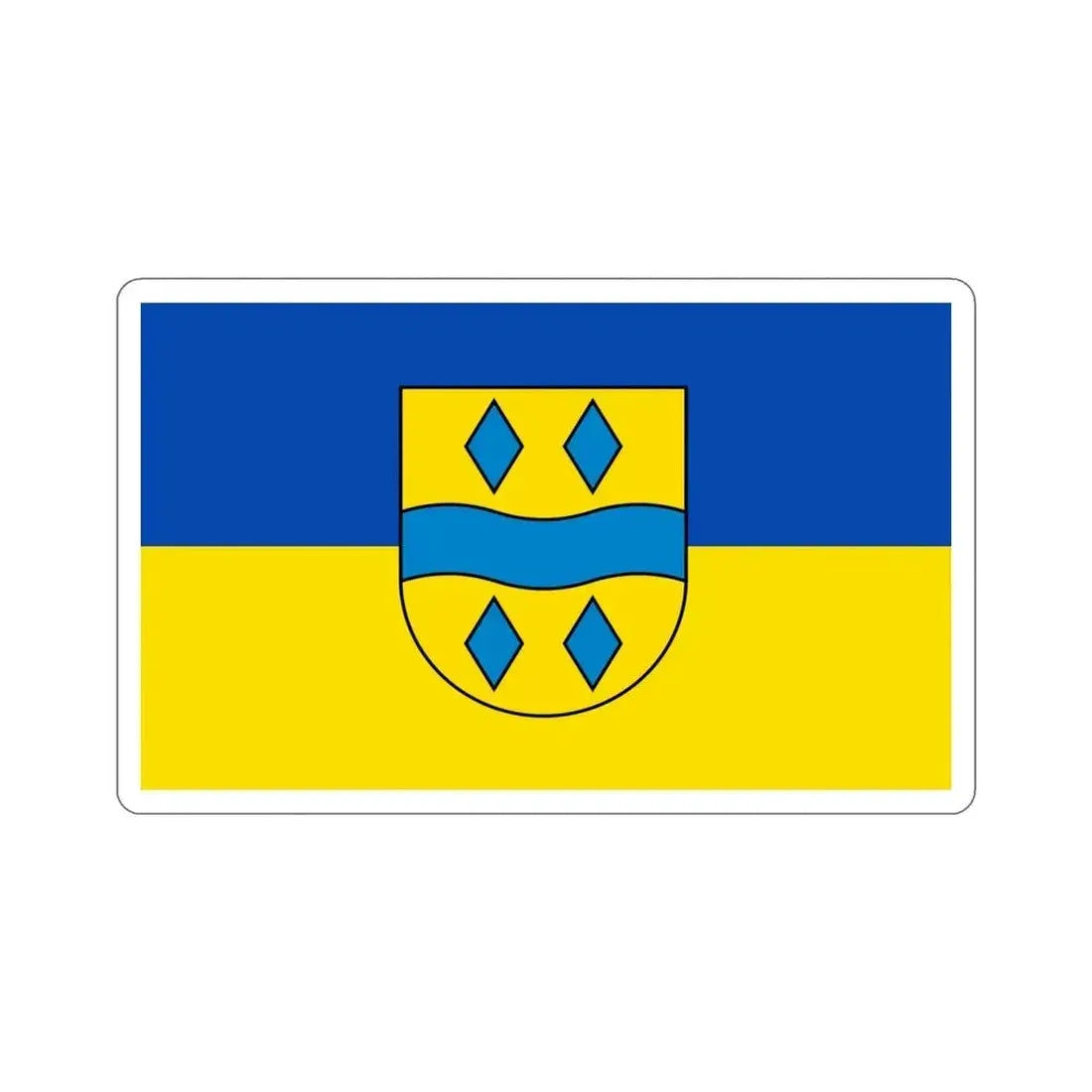 Flag of Enzkreis Germany STICKER Vinyl Die-Cut Decal 4 Inch - The Sticker Space