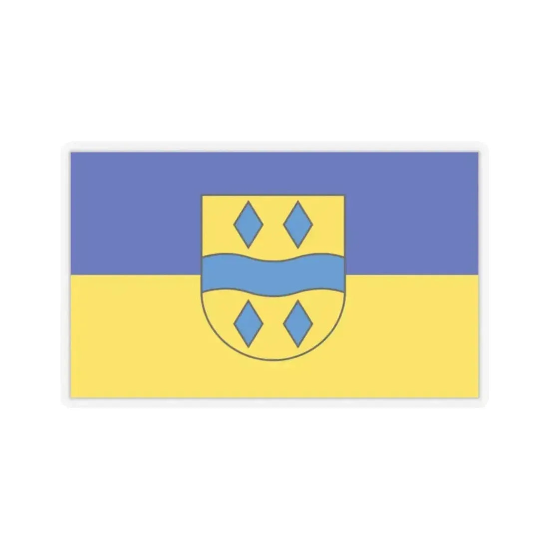 Flag of Enzkreis Germany - STICKER Vinyl Kiss-Cut Decal 2 Inch Transparent - The Sticker Space
