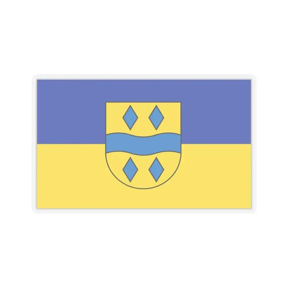 Flag of Enzkreis Germany - STICKER Vinyl Kiss-Cut Decal 3 Inch Transparent - The Sticker Space