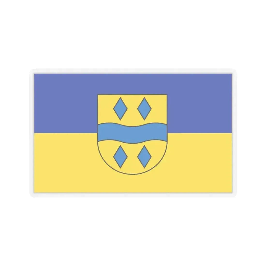 Flag of Enzkreis Germany - STICKER Vinyl Kiss-Cut Decal 4 Inch Transparent - The Sticker Space