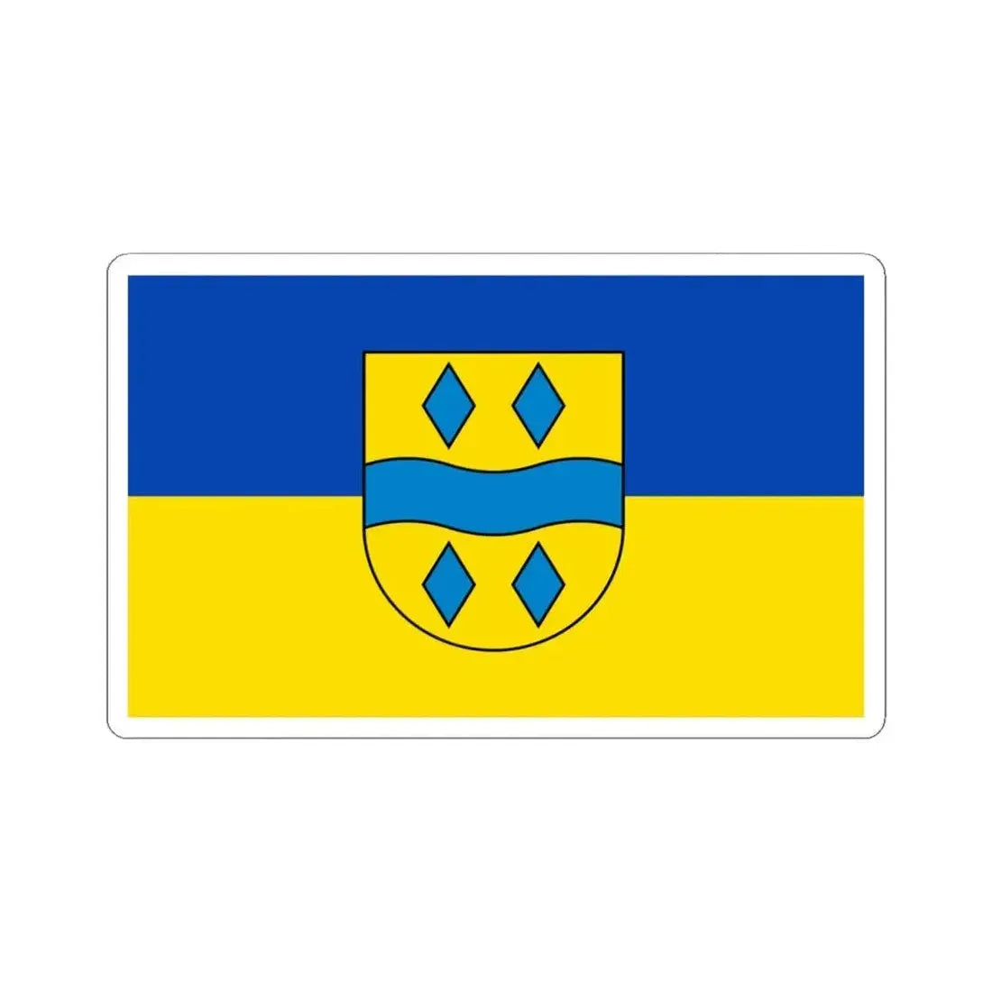 Flag of Enzkreis Germany - STICKER Vinyl Kiss-Cut Decal 4 Inch White - The Sticker Space