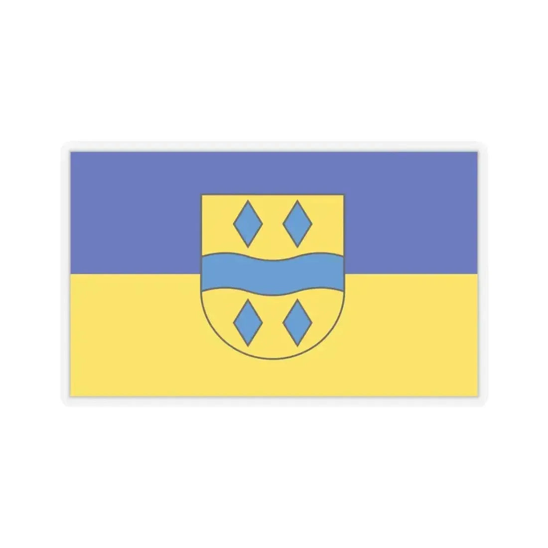 Flag of Enzkreis Germany - STICKER Vinyl Kiss-Cut Decal 6 Inch Transparent - The Sticker Space
