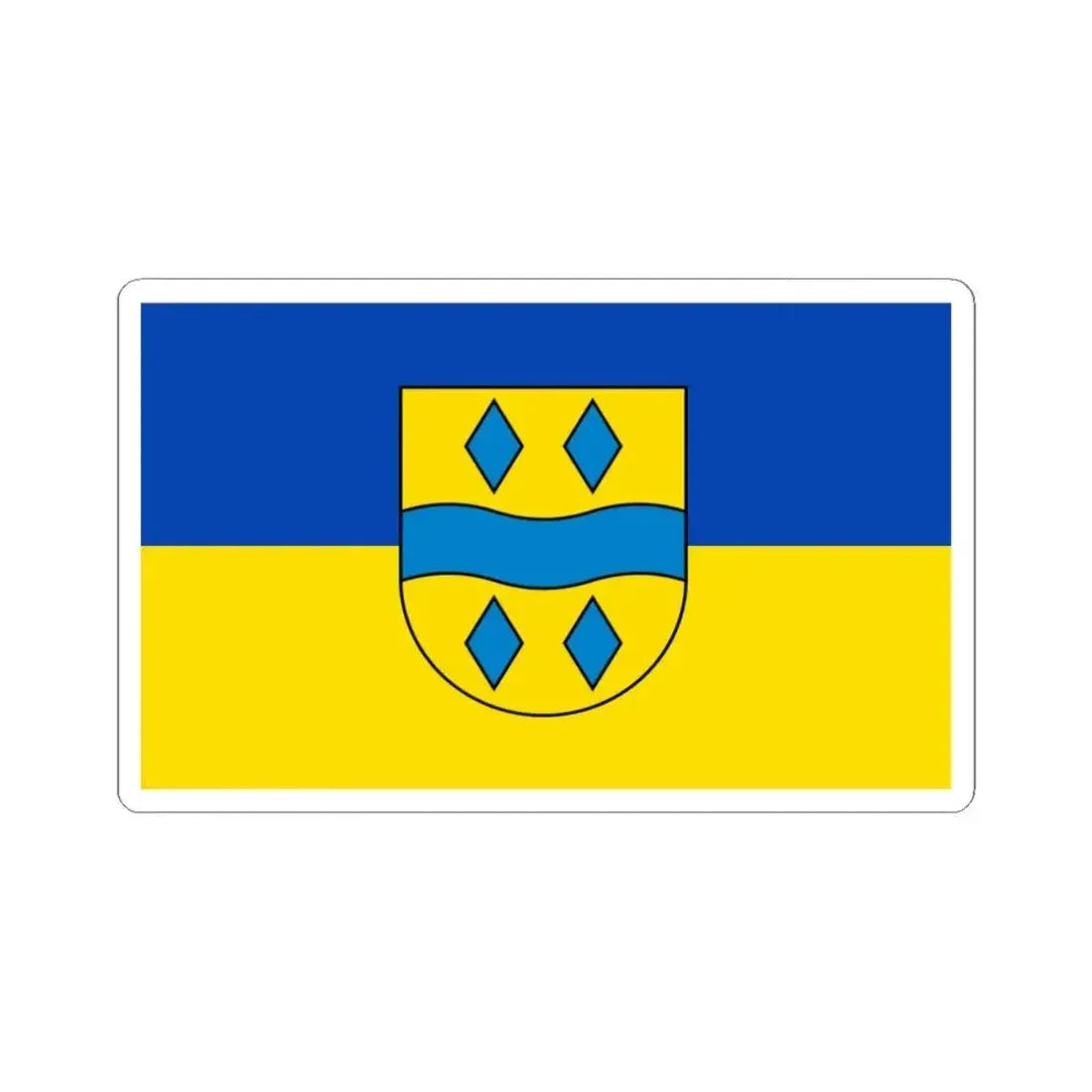 Flag of Enzkreis Germany - STICKER Vinyl Kiss-Cut Decal 6 Inch White - The Sticker Space