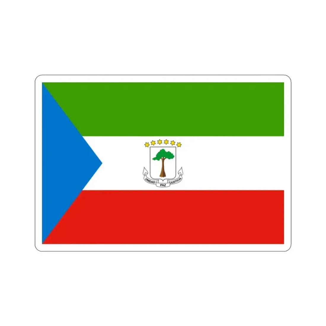 Flag of Equatorial Guinea STICKER Vinyl Die-Cut Decal 2 Inch - The Sticker Space