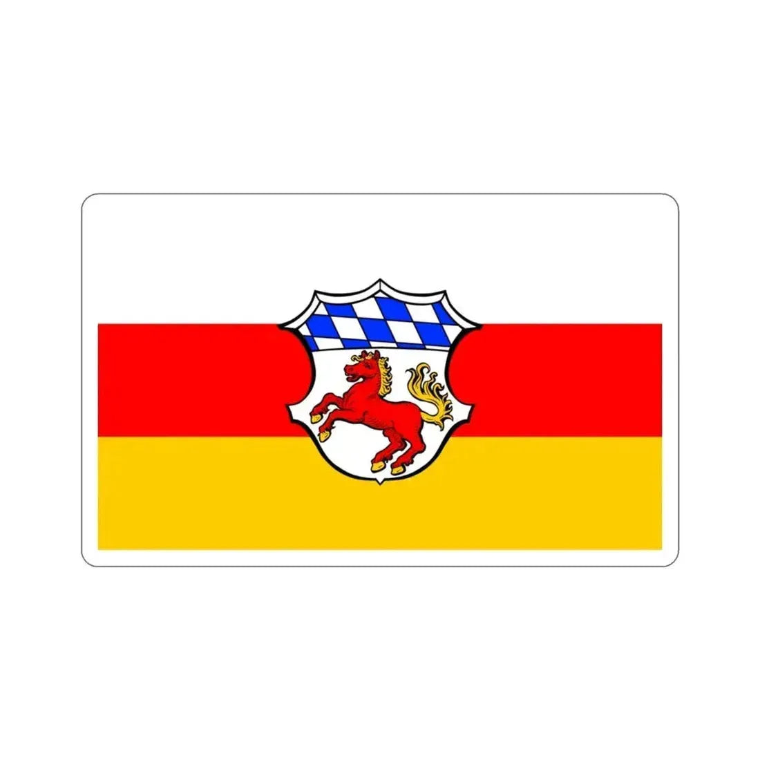 Flag of Erding Germany STICKER Vinyl Die-Cut Decal 3 Inch - The Sticker Space