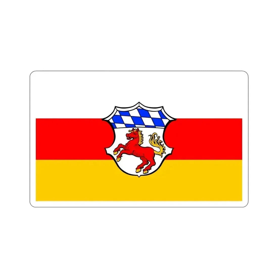 Flag of Erding Germany STICKER Vinyl Die-Cut Decal 4 Inch - The Sticker Space