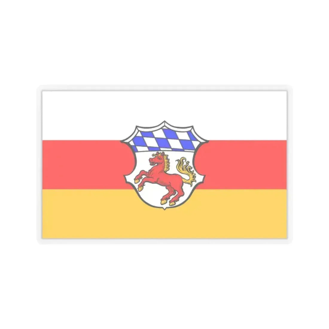Flag of Erding Germany - STICKER Vinyl Kiss-Cut Decal 2 Inch Transparent - The Sticker Space