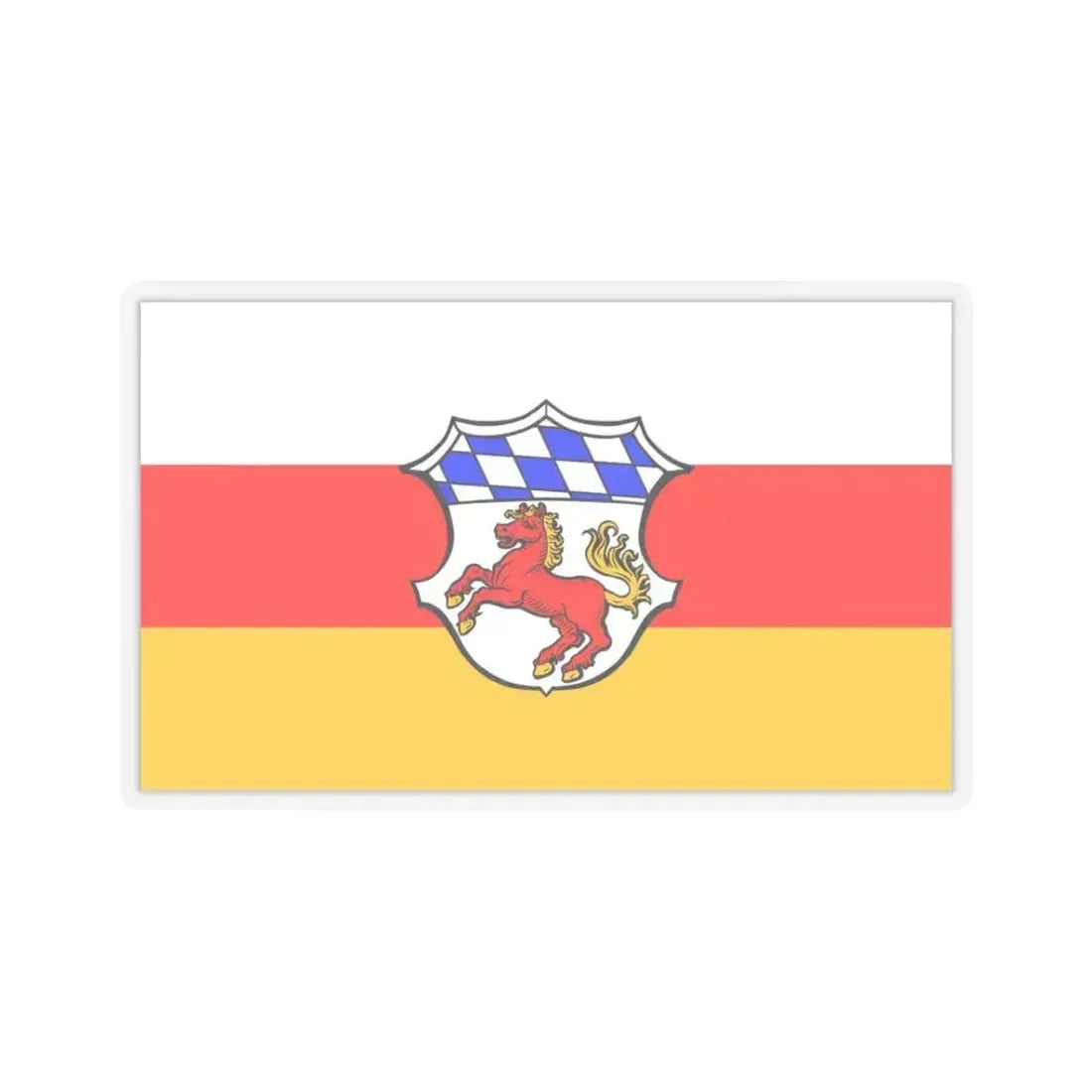 Flag of Erding Germany - STICKER Vinyl Kiss-Cut Decal 3 Inch Transparent - The Sticker Space
