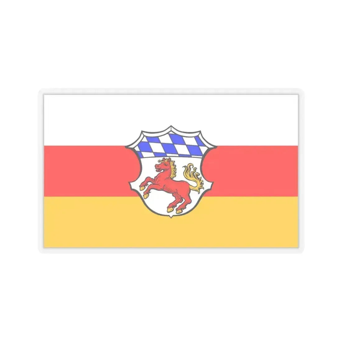Flag of Erding Germany - STICKER Vinyl Kiss-Cut Decal 4 Inch Transparent - The Sticker Space
