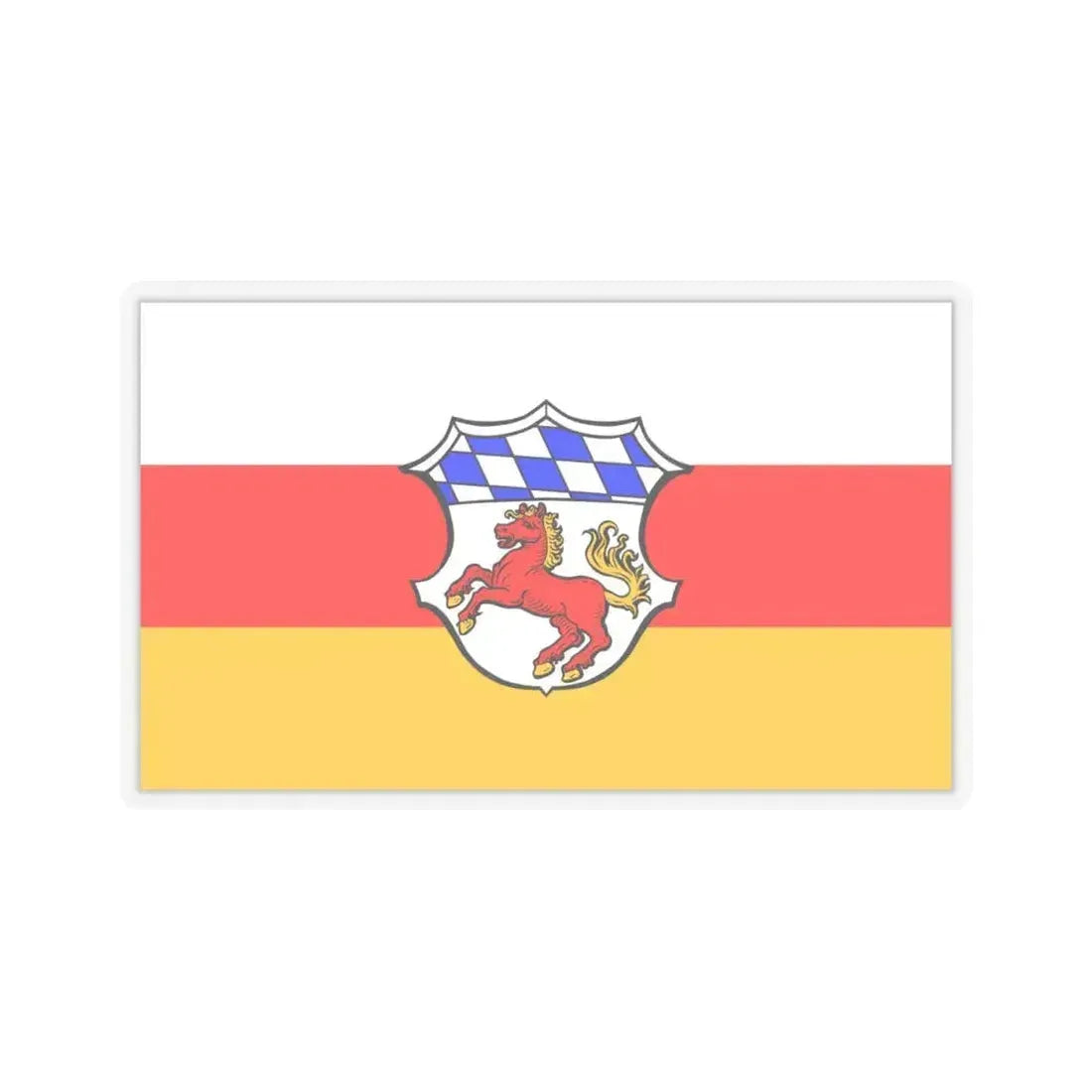 Flag of Erding Germany - STICKER Vinyl Kiss-Cut Decal 6 Inch Transparent - The Sticker Space