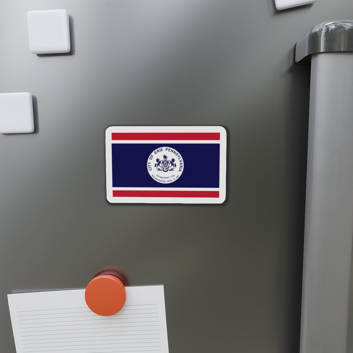 Flag of Erie Pennsylvania - Die-Cut Magnet-The Sticker Space