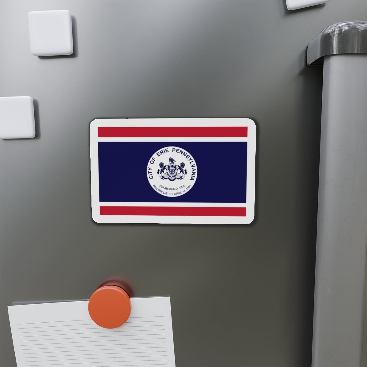 Flag of Erie Pennsylvania - Die-Cut Magnet-The Sticker Space