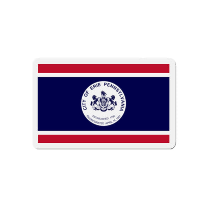 Flag of Erie Pennsylvania - Die-Cut Magnet-5" x 5"-The Sticker Space