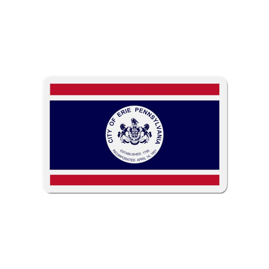 Flag of Erie Pennsylvania - Die-Cut Magnet-6 × 6"-The Sticker Space