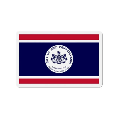 Flag of Erie Pennsylvania - Refrigerator Magnet 2 Inch - The Sticker Space