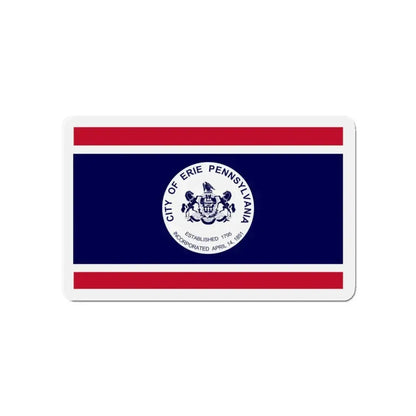 Flag of Erie Pennsylvania - Refrigerator Magnet 4 Inch - The Sticker Space