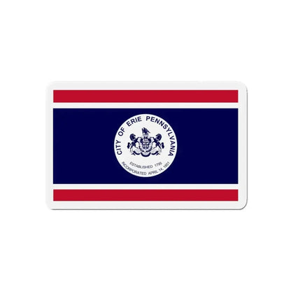 Flag of Erie Pennsylvania - Refrigerator Magnet 5 Inch - The Sticker Space