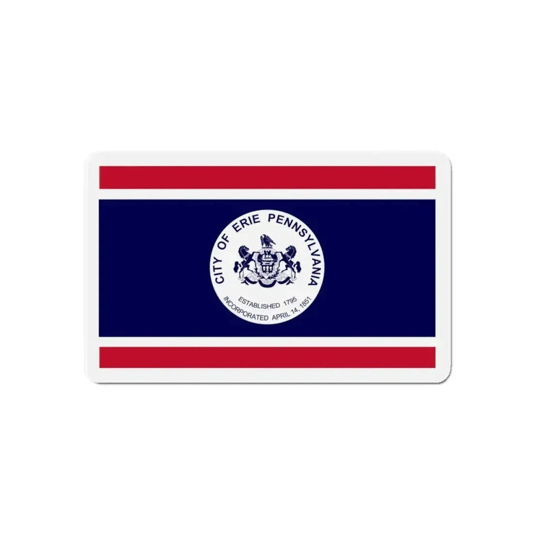 Flag of Erie Pennsylvania - Refrigerator Magnet 6 Inch - The Sticker Space