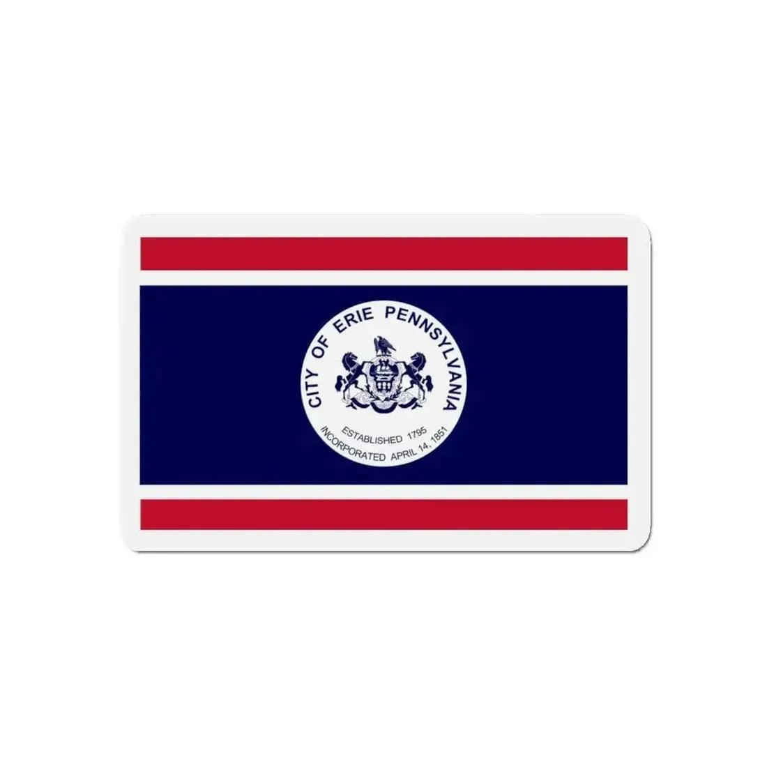 Flag of Erie Pennsylvania - Refrigerator Magnet - The Sticker Space