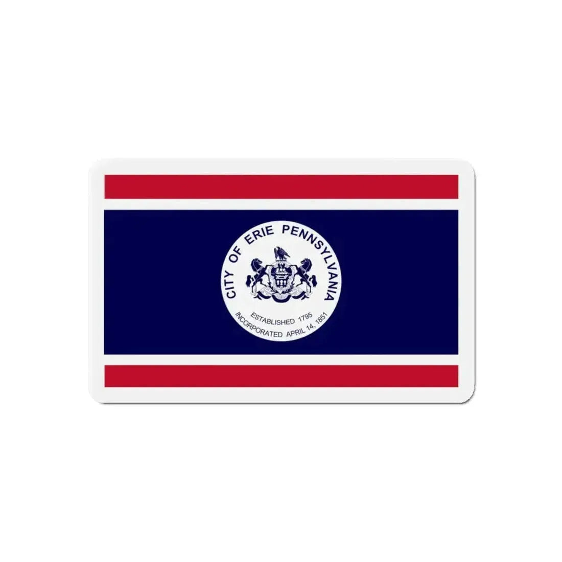 Flag of Erie Pennsylvania - Refrigerator Magnet - The Sticker Space