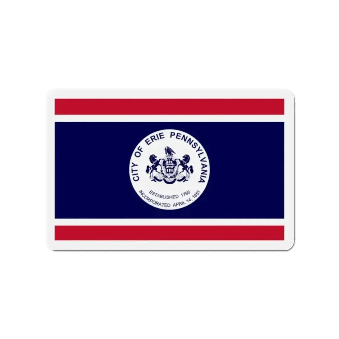Flag of Erie Pennsylvania - Refrigerator Magnet - The Sticker Space