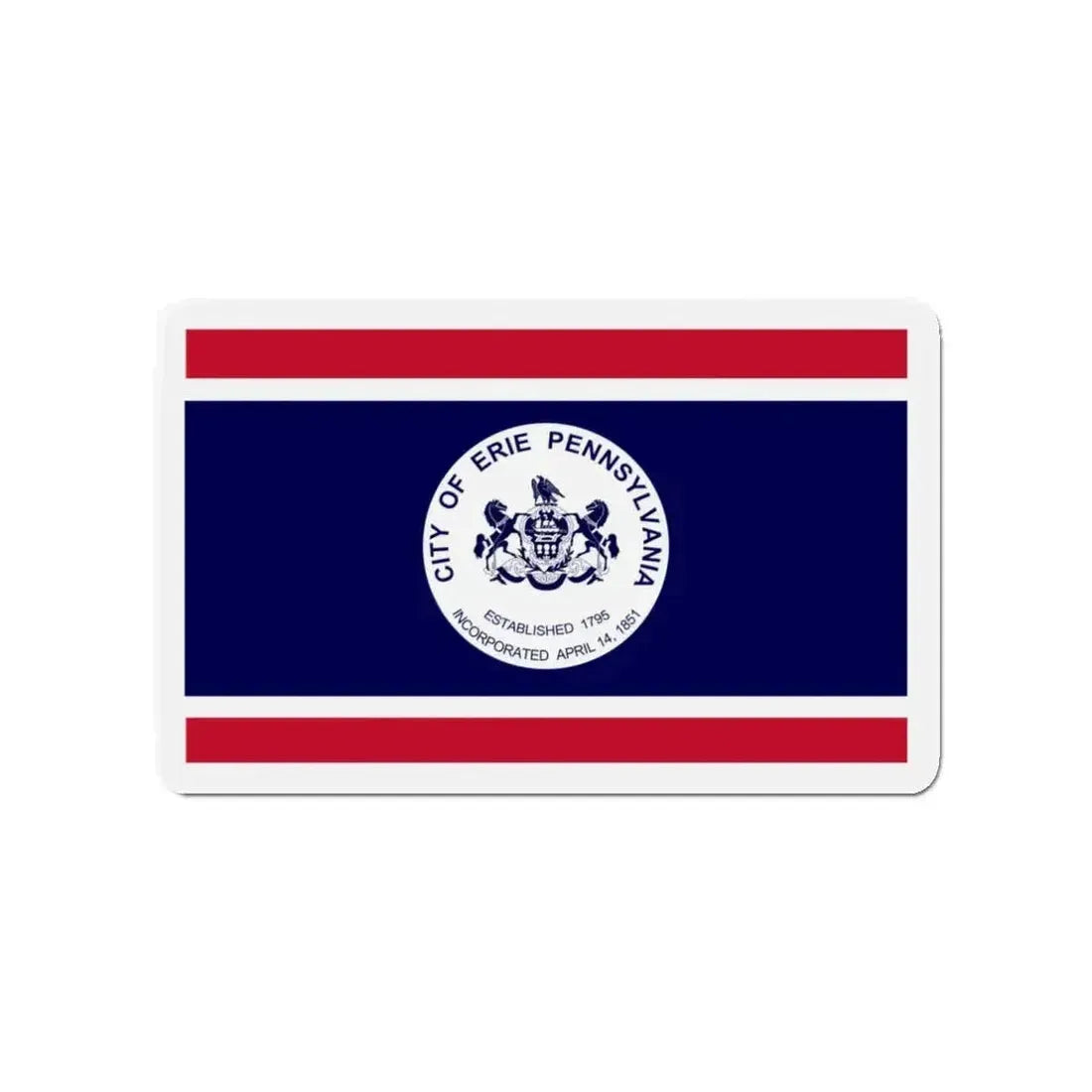 Flag of Erie Pennsylvania - Refrigerator Magnet - The Sticker Space