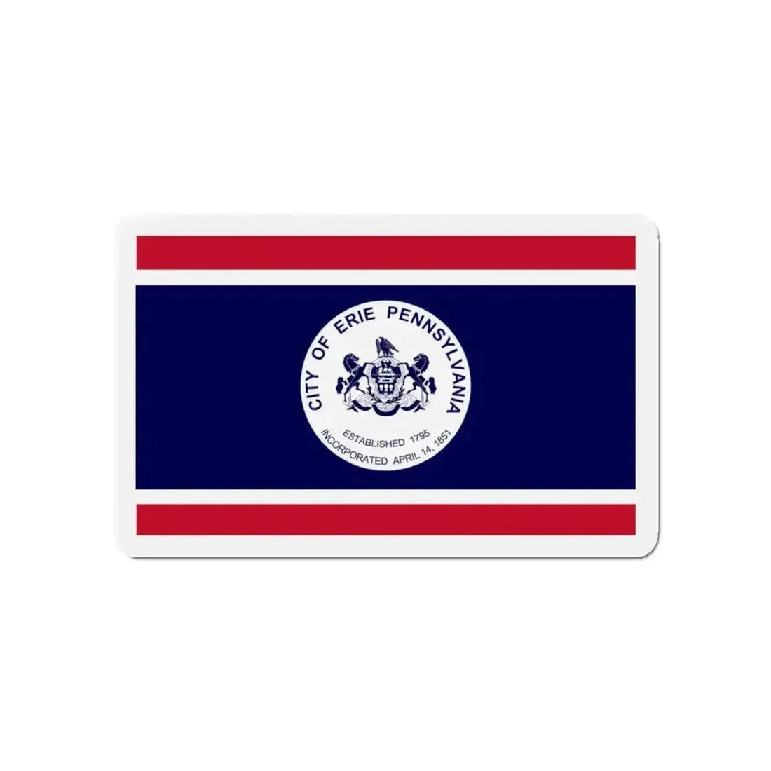 Flag of Erie Pennsylvania - Refrigerator Magnet - The Sticker Space