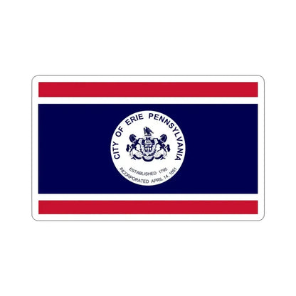 Flag of Erie Pennsylvania USA STICKER Vinyl Die-Cut Decal 3 Inch - The Sticker Space