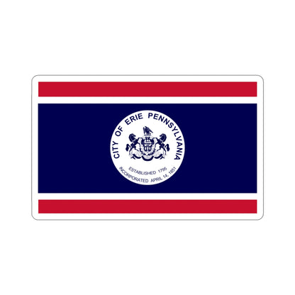 Flag of Erie Pennsylvania USA STICKER Vinyl Die-Cut Decal-4 Inch-The Sticker Space