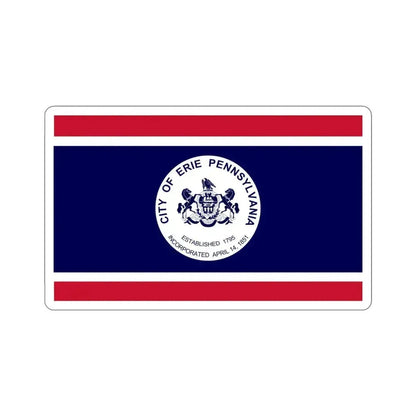 Flag of Erie Pennsylvania USA STICKER Vinyl Die-Cut Decal 4 Inch - The Sticker Space