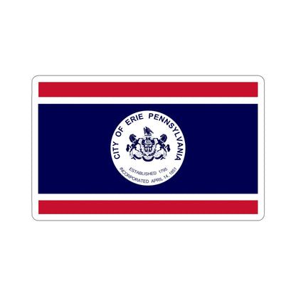 Flag of Erie Pennsylvania USA STICKER Vinyl Die-Cut Decal-5 Inch-The Sticker Space