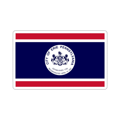 Flag of Erie Pennsylvania USA STICKER Vinyl Die-Cut Decal-6 Inch-The Sticker Space